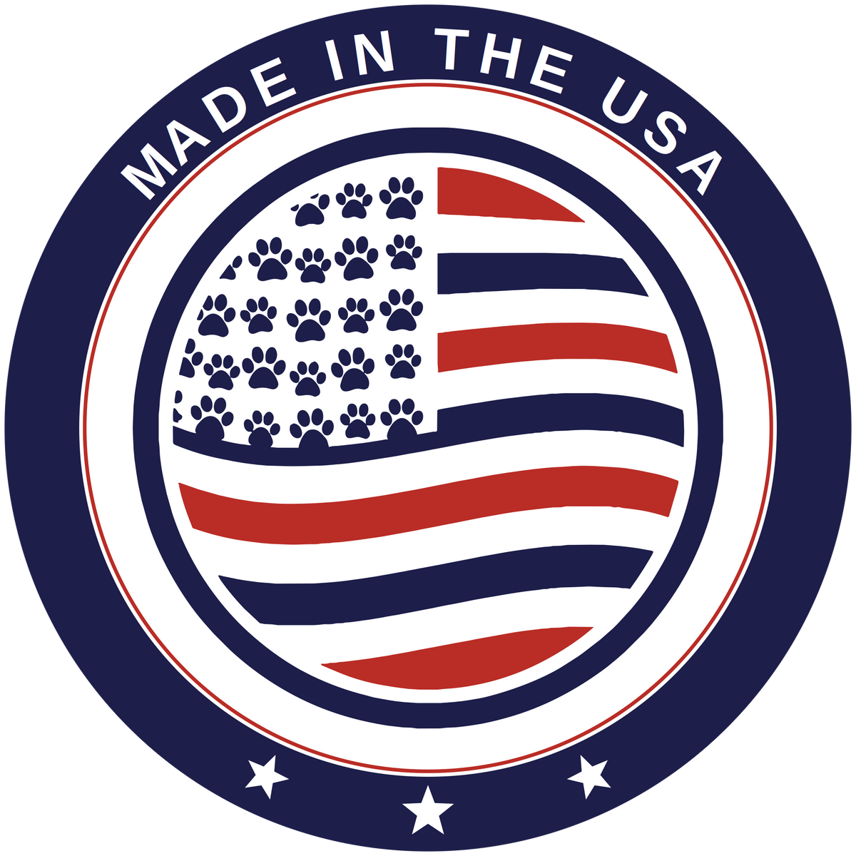 Made in the USA dog sticker