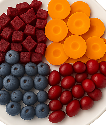Beets, Carrots,Blueberries & Cranberries